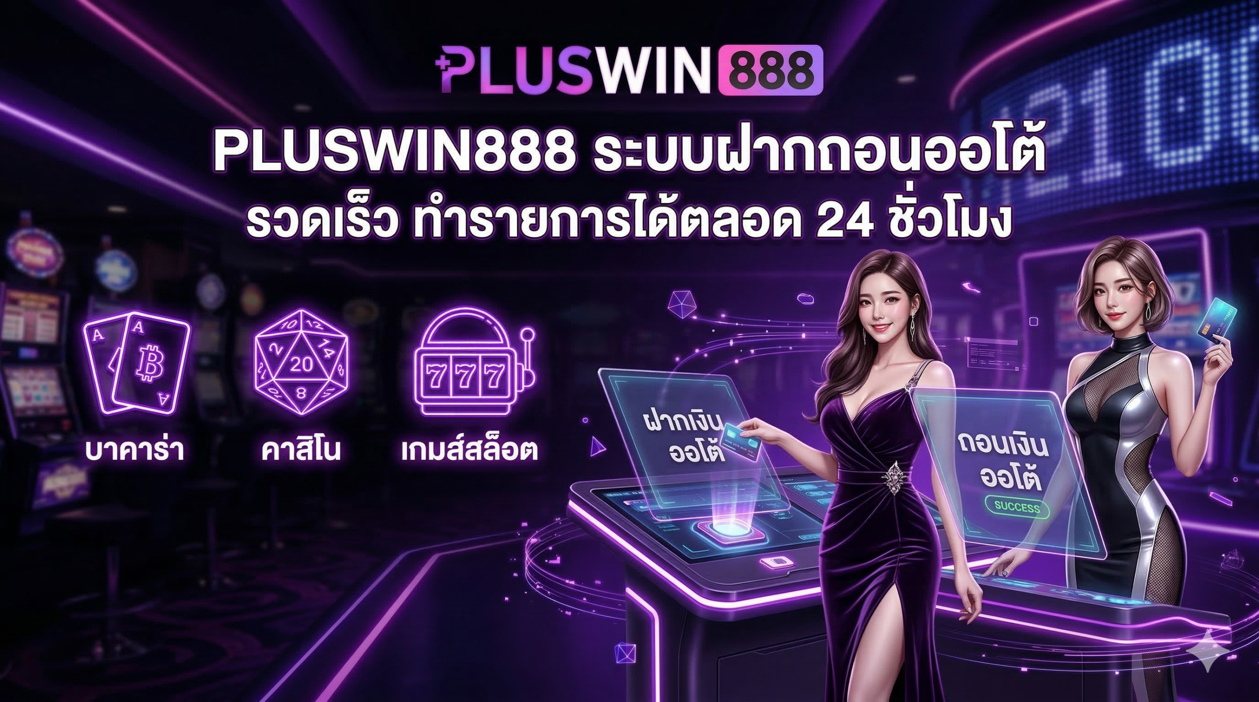 PLUSWIN888-ระบบฝากถอนออโต้ รวดเร็ว ทำรายการได้ตลอด 24 ชั่วโมง